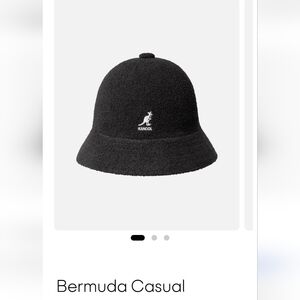 Kangol Black Bermuda Textured Bucket Hat